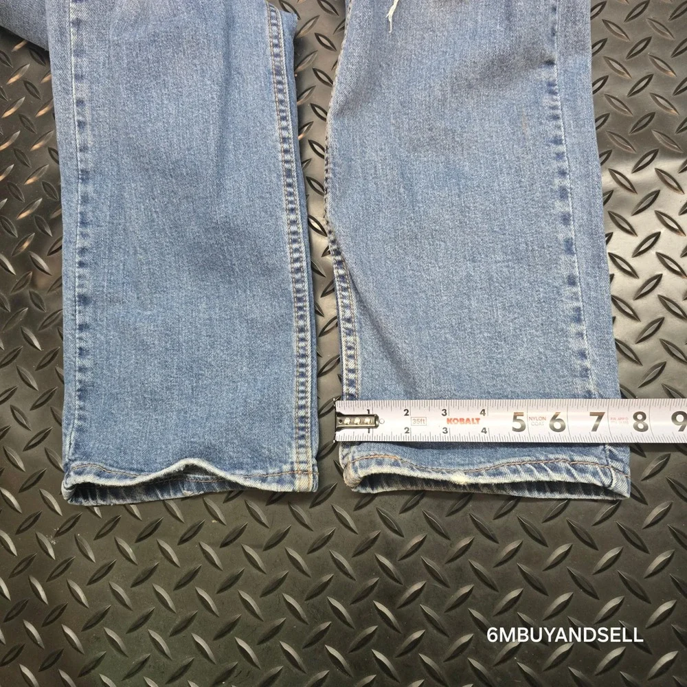 Levis 511 Slim Fit Mens Jeans 36x32 Blue Distressed Ripped‎ Denim 04511-4907